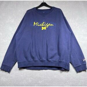 Vintage Michigan Wolverines Sweatshirt Mens X-Large Blue Crewneck Pro Player